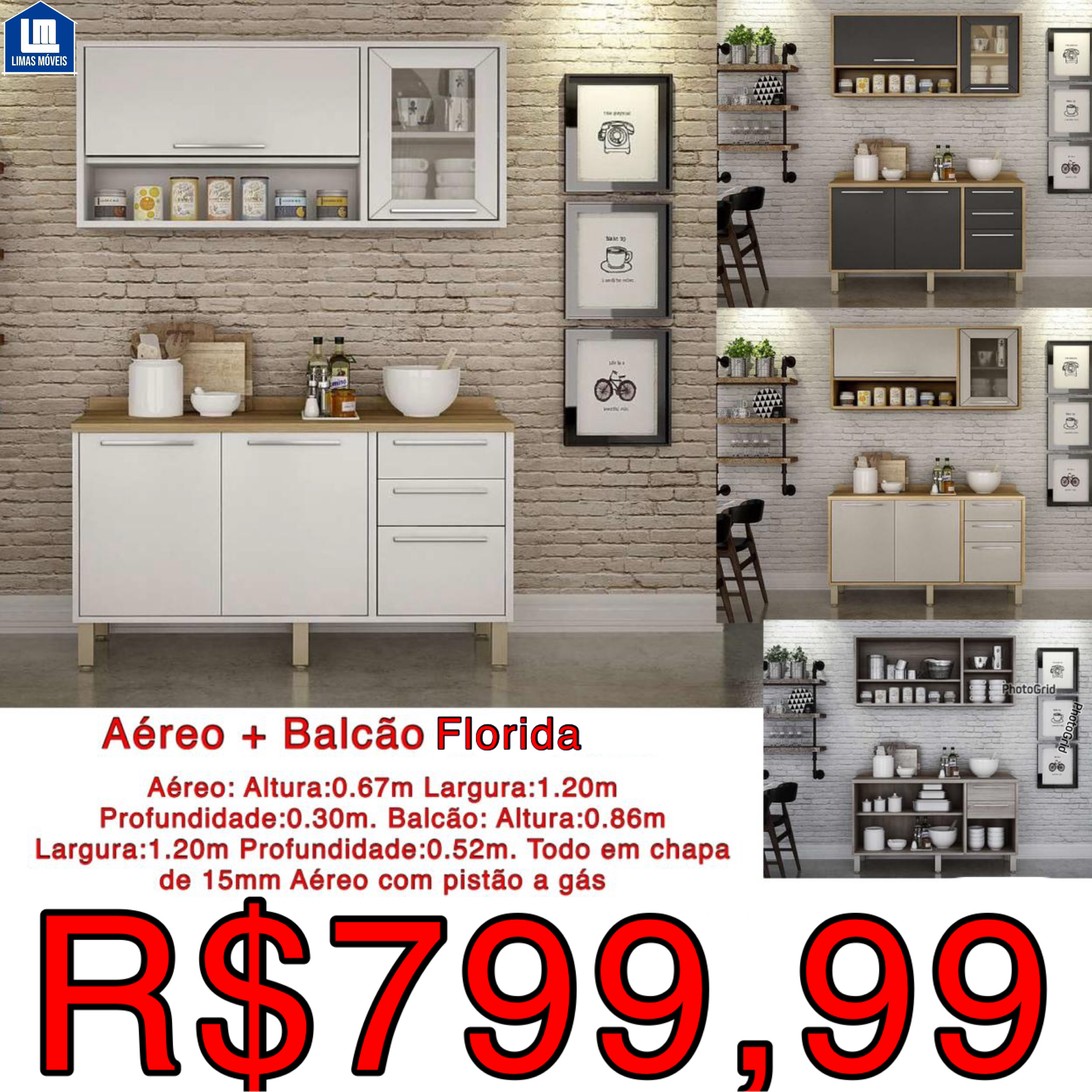 Aéreo + Balcão Florida